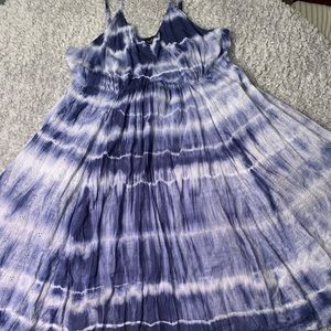 Blue tie die dress